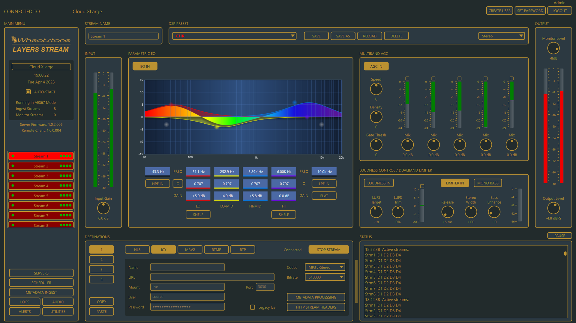 LAYERS STREAMING SOFTWARE RUNNING ON AWS
